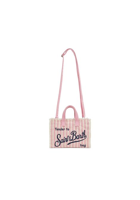 Phone bag in lino SAINT BARTH | PHONE002 PHONE BAG LINEN00397L LINEN STRIPES V 21